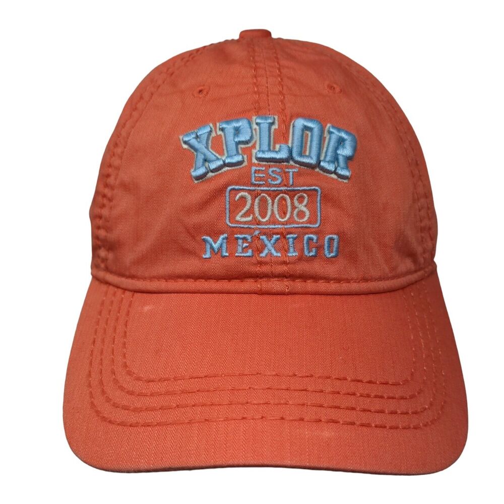 Xplor Mexico Est 2008 Strapback Hat Orange One Size Adjustable Jacobson Hat